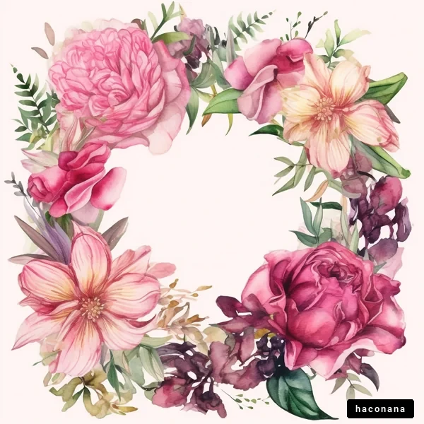 華やかな花のリース 華やかな花のリース