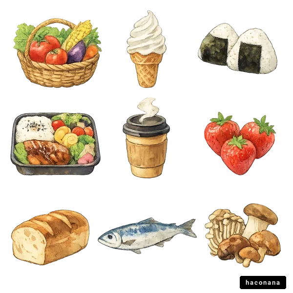 食材と料理のイラスト