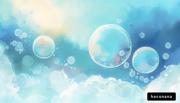 水泡を描いたアート 水泡を描いたアート