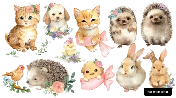 かわいい動物たちのイラスト かわいい動物たちのイラスト