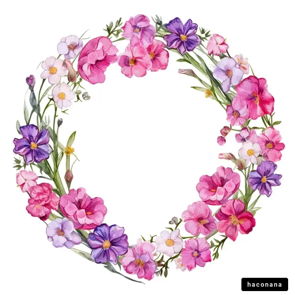 華やかな花のリース