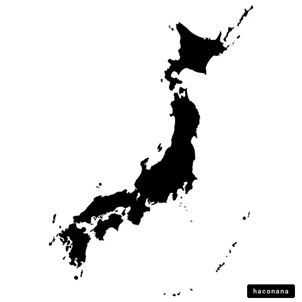 日本の地図のシルエット 日本の地図のシルエット