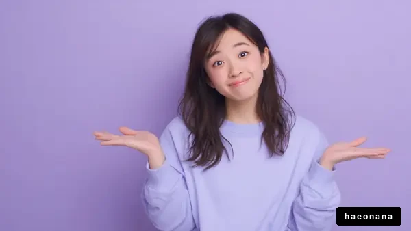 紫色の背景でポーズをとる女性