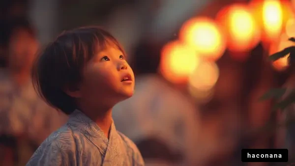 浴衣を着た子供の夏祭り
