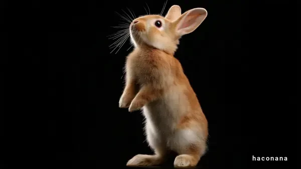 愛らしいウサギのポーズ