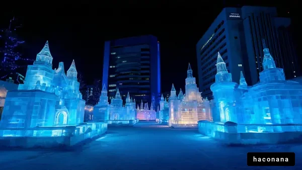 氷の城と夜景