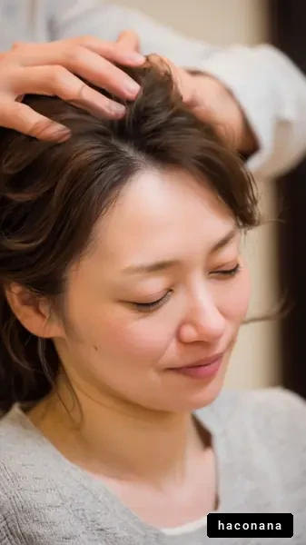 リラックスした女性の美容