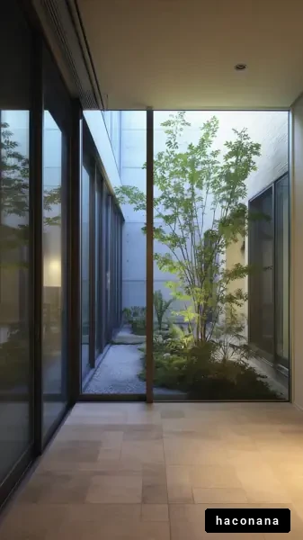 静かな中庭の風景