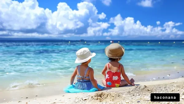 海辺で遊ぶ子供たち