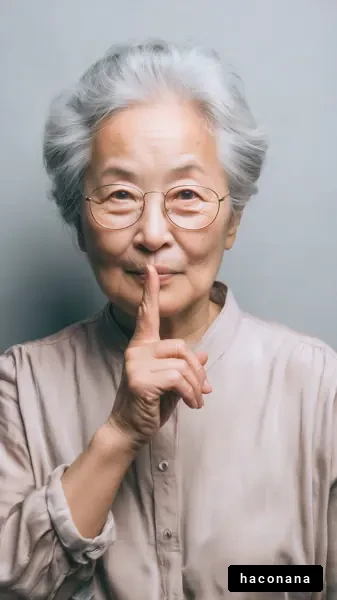 静かにしてほしいおばあさん