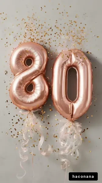 華やかな80歳の祝福