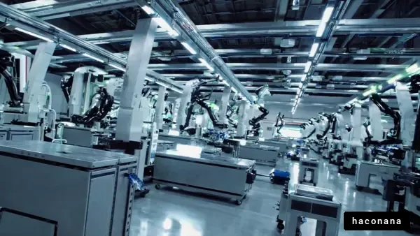 ロボット工場の内部