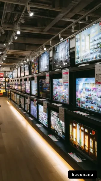電気店のテレビ展示