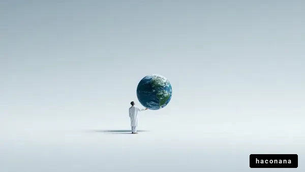 地球を持つ人の姿