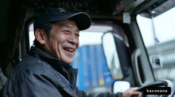運転手の笑顔