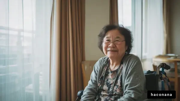 笑顔の高齢女性のポートレート