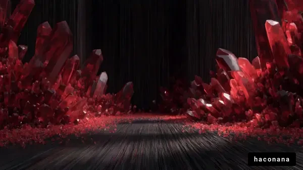 美しい赤いクリスタルの光景 美しい赤いクリスタルの光景