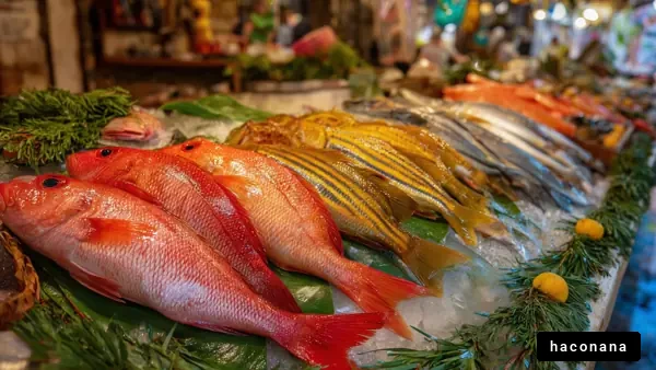 新鮮な魚の市場