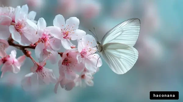 花と蝶の美しい瞬間