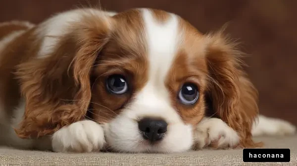 愛らしい子犬の表情