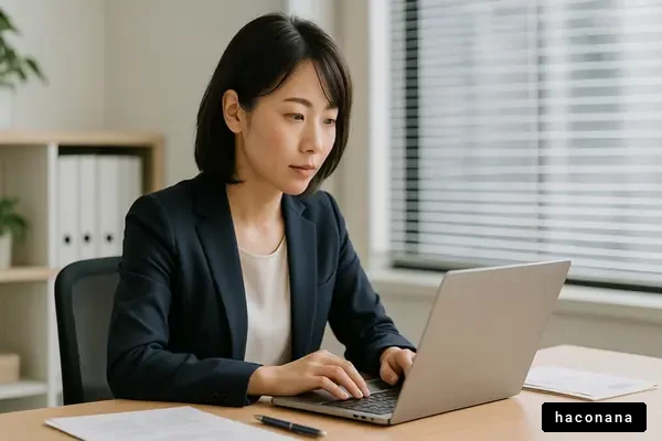 オフィスで働く女性